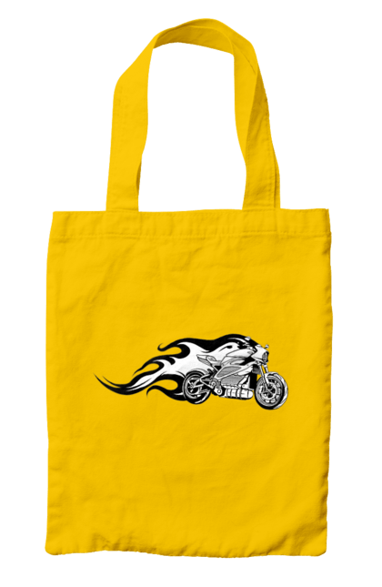 Сумка з принтом "Мотоцикл Вогонь". Мото, мотоцикл, огонь. 2070702