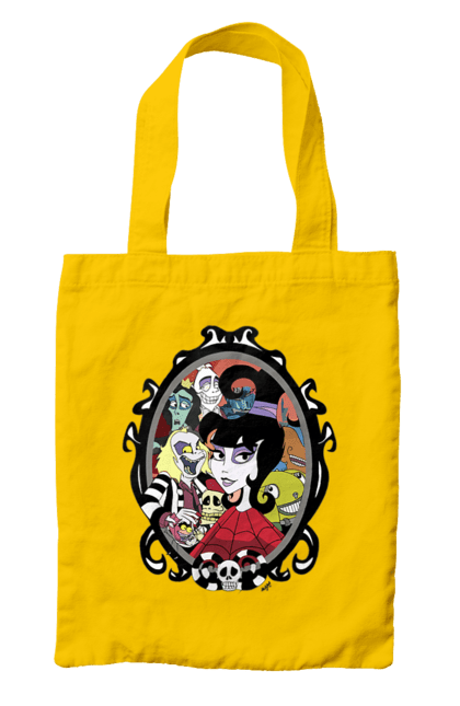 Bag with prints Beetlejuice. Beetlejuice, comedy, ghost, horror, movie, tim burton, warner bros. 2070702