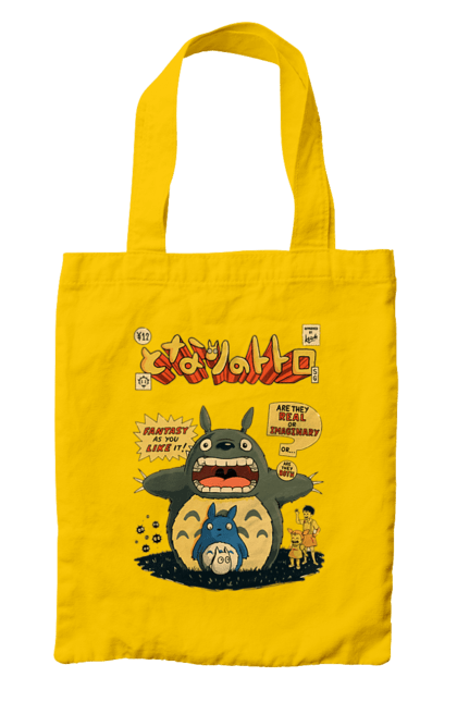 Bag with prints Totoro. Adventures, anime, comedy drama, fantasy, film, my neighbor totoro, tv series. 2070702