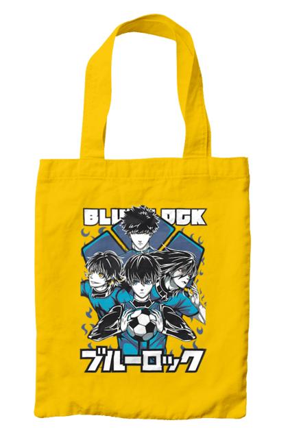 Bag with prints Blue Lock. Anime, blue lock, blue prison, manga, sport, sports anime. 2070702