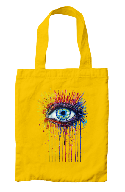Сумка з принтом "Барвисто Тече Око". Очей, фарби. 2070702