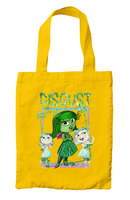 Bag with prints Inside Out Disgust. Cartoon, disgust, emotions, inside out, pixar. 2070702