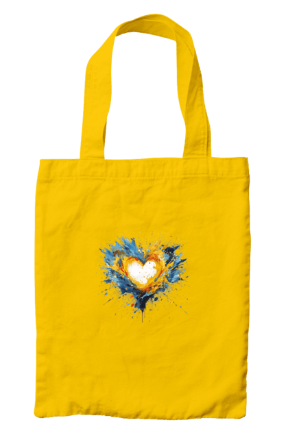 Сумка с принтом Сердце патриота. Патриотическое, сердце, украина, украинское, флаг украины. 2070702