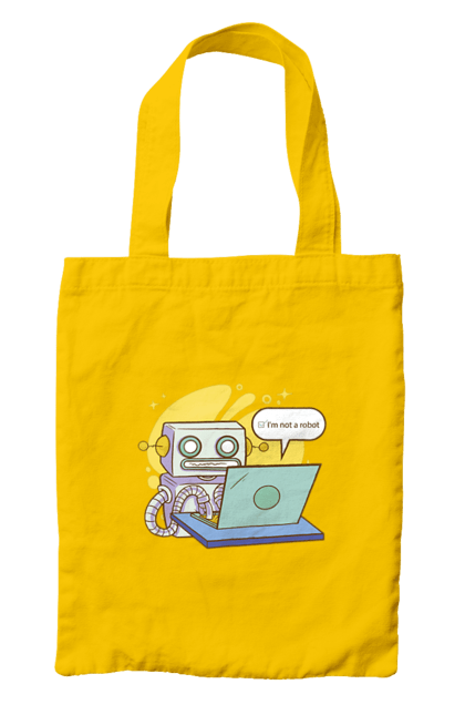 Сумка з принтом "Я не робот Хакер зрозуміє 404 до дня програміста". 404, aws, backend, c++, cloud, css, frontend, golang, java, js, linux, python, script, web, ай ті, айті, айтішник, верстка, дата, код, компьютер, лаптоп, облако, ошибка, програміст, программа, программист, програмування, робот, хакер, язык. 2070702