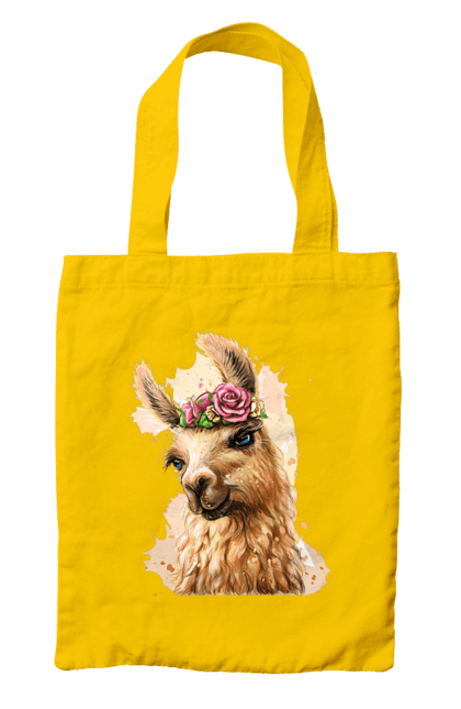 Сумка з принтом "Лама Портрет". Лама, портрет, тварина. 2070702