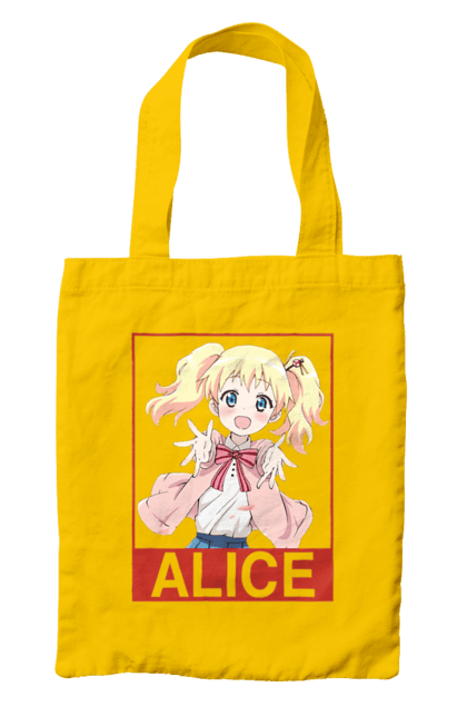 Сумка з принтом "Золота мозаїка Аліса Картелет". Alice cartelet, anime, kiniro mosaic, kinmoza, manga, аліса, аліса картелет, аніме, золота мозаїка, манга. 2070702