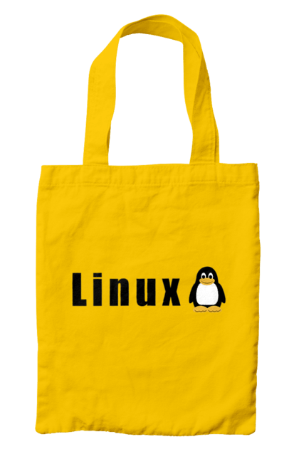 Сумка з принтом "Linux". Linux, адміністратор, айті, айтішник, безкоштовна, безкоштовно, вільна, доступність, комерційна, незалежність, операційна система, ос, пінгвін, програміст, програмне забезпечення, свобода, сервер, сисадмін, система, системний адміністратор, софт, текст, чорний. 2070702