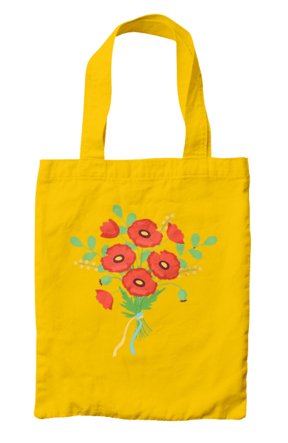 Сумка з принтом "Червоні маки". Квіти, мак, прапор україни, символ україни, традиції україни, україна, червоні маки. 2070702