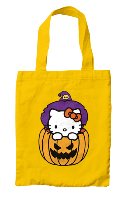 Bag with prints Hello Kitty Halloween. Brand, cat, character, halloween, hello kitty, kitten, kitty, witch. 2070702