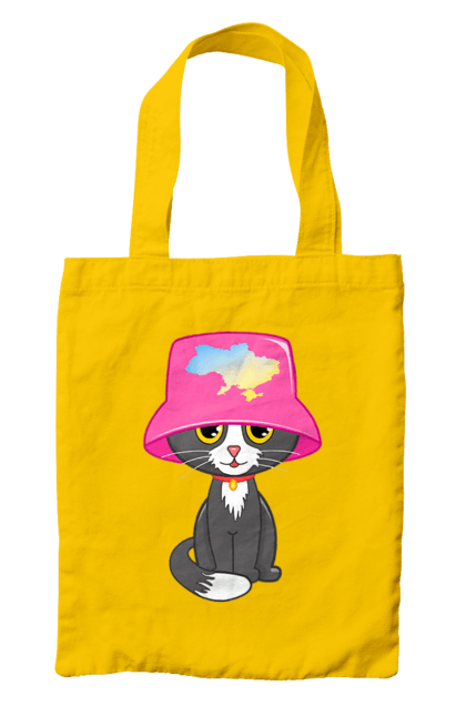 Сумка з принтом "Котик з картою україни". Євробачення, калош, кіт, котик, музика, панама калоша, символ україни, україна. 2070702