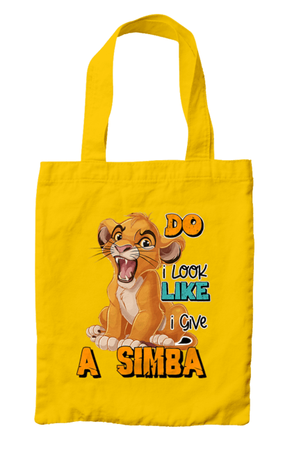 Bag with prints The Lion King Simba. Animal, cartoon, king, lion, lion king, simba. 2070702