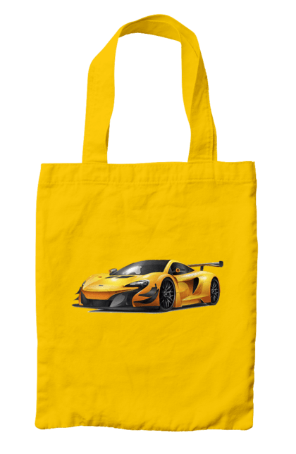 Сумка з принтом "Спорткар". Автомобіль, жовтий автомобіль, жовтий спорткар, спорт, спорткар. 2070702