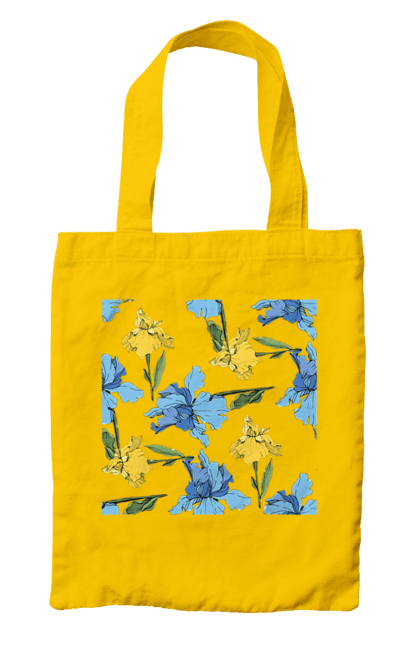 Сумка з принтом "Квіти Іриси". 8 березня, andreyanush, весна, весняний подарунок, день матері, день народження, літній подарунок, літо, подарунок дружині, подарунок коханій, подарунок мамі. 2070702