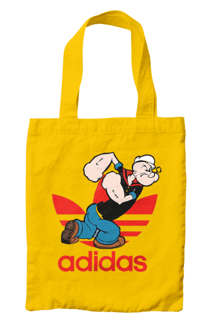 Сумка с принтом Adidas Моряк Попай. Adidas, popeye the sailor, адидас, комикс, моряк, мультфильм, сериал, трубка. 2070702