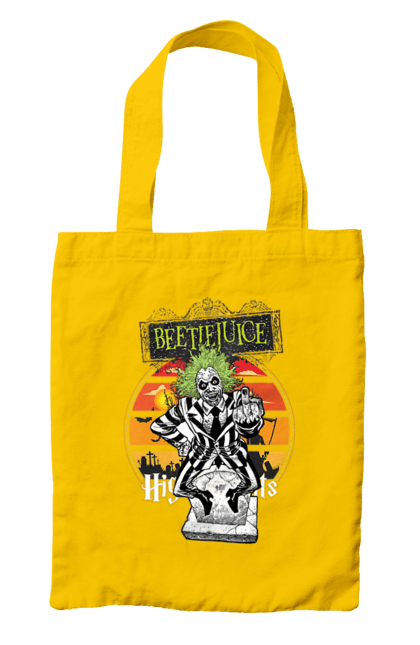 Bag with prints Beetlejuice. Beetlejuice, comedy, ghost, horror, movie, tim burton, warner bros. 2070702