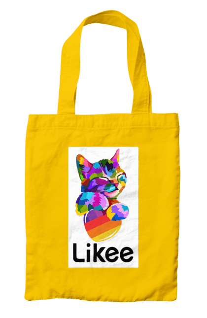 Сумка з принтом "Котик Лайки". Likee, кіт, котик, серце, соціальна мережа. CustomPrint.market