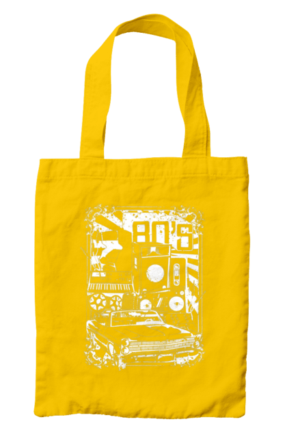 Bag with prints 80 E, Machine And Music. 80, 80s, machine, music. 2070702