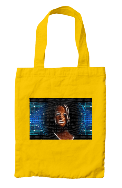 Сумка з принтом "Штучний Розум". Айті, айтішник, гик, жінка, знання, інженер, інтелект, кібер, кібернетика, кіборг, код, комп, комп`ютерник, кристал, машинне навчання, мікросхема, мозок, портрет, програміст, професіонал, професія, розробник, розум, світиться, світло, хакер, чіп, штучний інтелект, штучний розум. 2070702