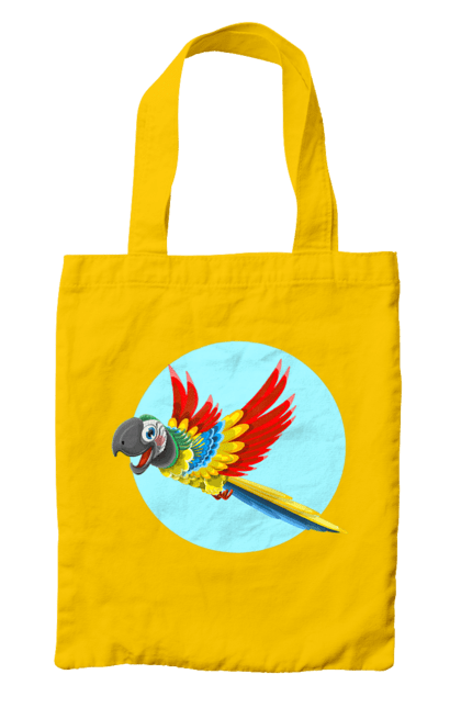 Bag with prints Parrot. Cockatoo, colored parrot, colorful parrot, flying parrot, parrot. 2070702