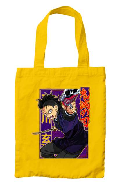 Bag with prints Demon Slayer Genya Shinazugawa. Anime, demon slayer, genya, genya shinazugawa, kimetsu no yaiba, manga, аниме, истребитель демонов, манга. 2070702