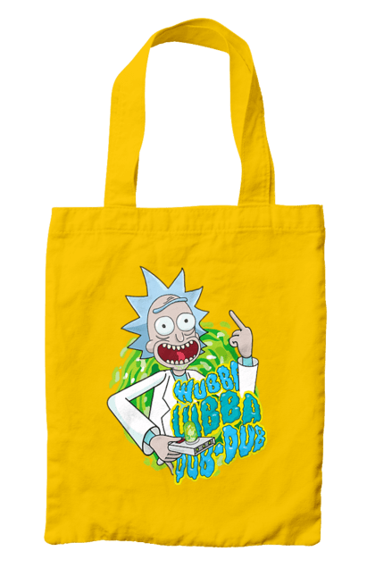 Сумка з принтом "Рік та Морті". Rick and morty, мультфільм, наукова фантастика, пригоди, рік, рік і морті, трагікомедія, чорний гумор. 2070702