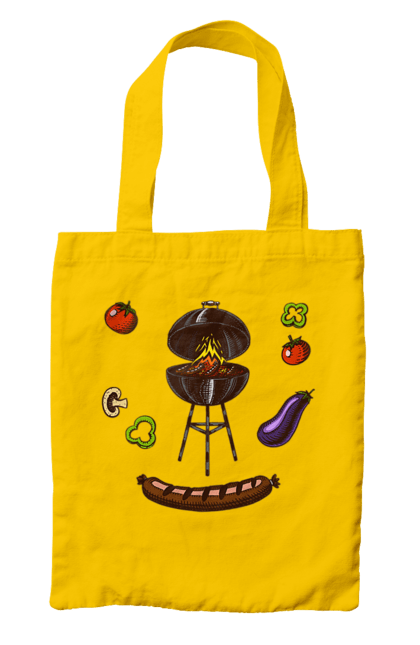 Сумка з принтом "Барбекю Сосиска". Барбекю, гриль, смажити, сосиска. 2070702