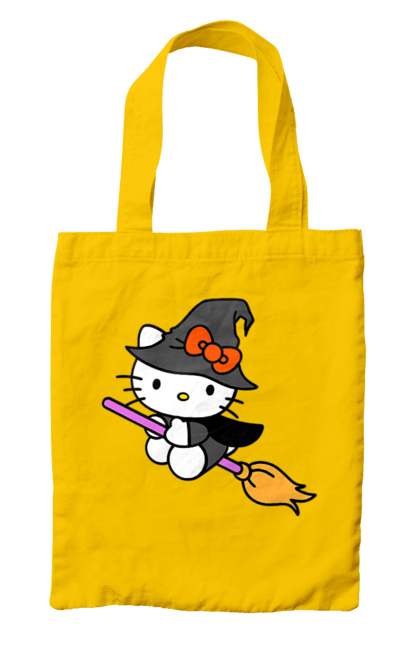 Сумка з принтом "Хелло Кітті Хелловін". Halloween, hello kitty, witch, бренд, відьма, кіт, кошеня, персонаж, хелло кітті, хелловін. 2070702