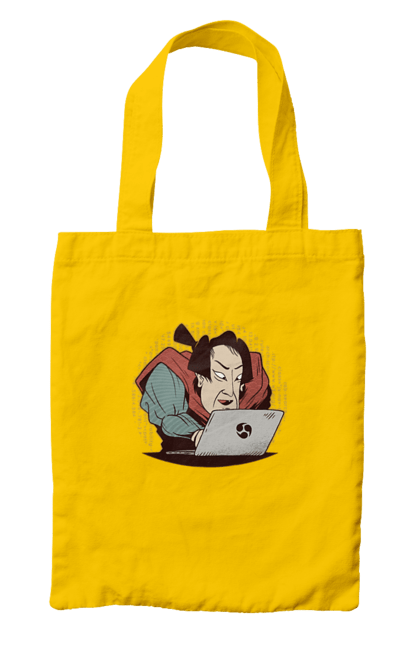 Сумка з принтом "Ніндзя програміст". Angular, c, css, html, it, javascript, jquery, php, python, react, svelt, vue, айтишник, айті, гумор, код, кодувати, прогер, програміст, програмісти, ти ж, ти ж програміст, тиж програміст. 2070702