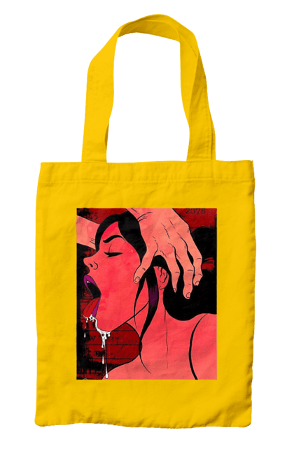 Сумка з принтом "Дівчина Смокче Зі Слиною". Секс, смоктати. 2070702