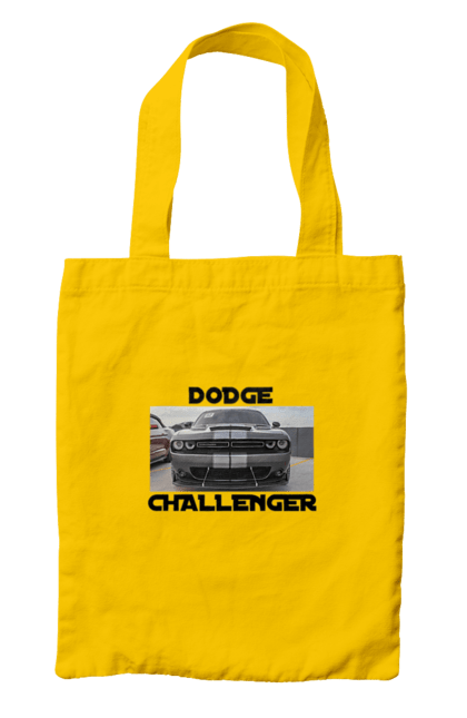 Bag with prints Dodge challenger. An american legend, car, cult car, dodge challenger, oil car, powerful car. 2070702