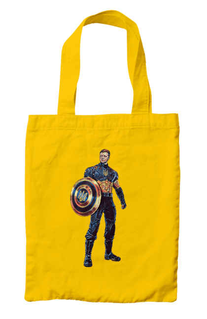 Сумка з принтом "Капітан Україна Зеленський арт". Володимир зеленський, зеленський, капітан америка, капітан україна, україна. 2070702