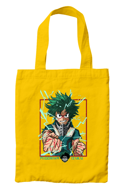 Сумка з принтом "Моя академія героїв Мідорія". Izuku, midoriya, my hero academia, аніме, ізуку мідорія, манга, мідорія, моя геройська академія. 2070702