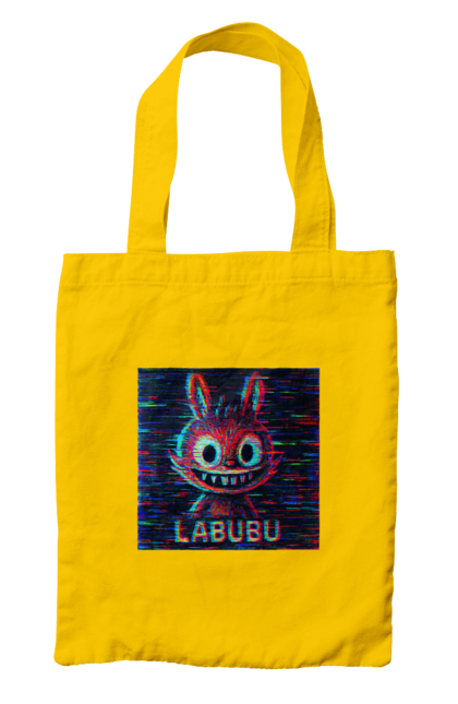 Сумка з принтом "Лабубу". Crt, rgb, глітч, кіберпанк, лабубу, пікселі, ретро, спотворення, цифрове мистецтво, шум. 2070702