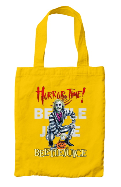 Bag with prints Beetlejuice. Beetlejuice, comedy, ghost, horror, movie, tim burton, warner bros. 2070702