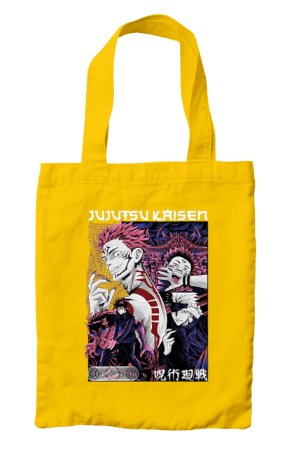 Bag with prints Jujutsu Kaisen Sukuna. Anime, dark fantasy, jujutsu kaisen, magic battle, manga, mystic, sukuna. 2070702