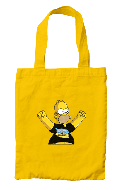 Сумка з принтом "Сімпсон та російський корабель". Війна, гомер, гомер сімпсон, марка корабель, патріот, перемога, російський корабель, сімпсон, україна. 2070702