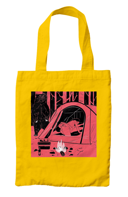 Сумка з принтом "69 В Палатці". 69, ведмідь, ліс, палатка, секс. 2070702