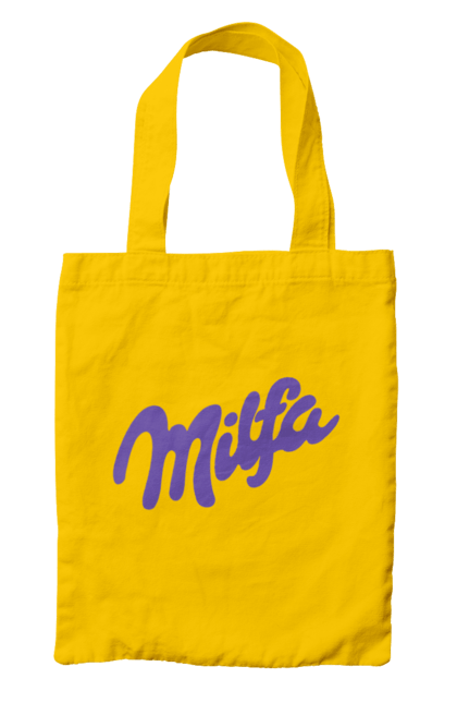 Сумка з принтом "Milfa". Гумор, для жінок, жіноча, меми, мілка, мілфа, прикол, смішне, смішні. 2070702