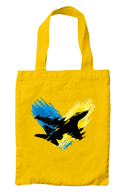 Сумка з принтом "Літак F 16". З прапором, зсу, літак, літак f16, патріотична, прапор, ф16. 2070702