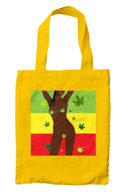 Сумка з принтом "Гола Дівчина І Конопля". Гола, конопля, курити, сиськи. 2070702