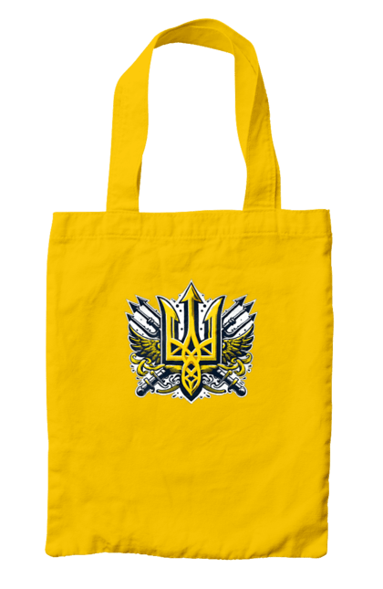 Сумка з принтом "Символіка україни". Герб, патріотичні зображення, символіка, тризуб, україна. 2070702
