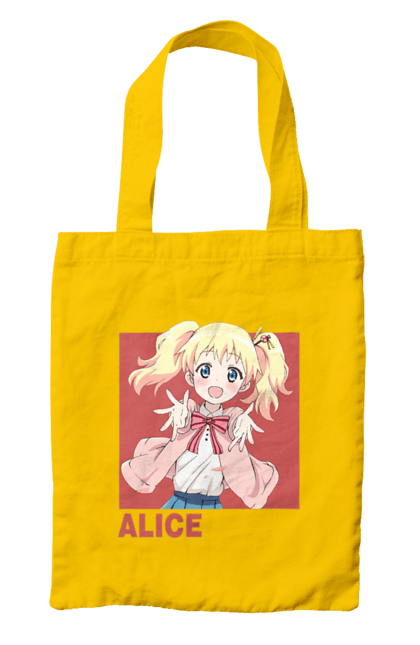 Сумка з принтом "Золота мозаїка Аліса Картелет". Alice cartelet, anime, kiniro mosaic, kinmoza, manga, аліса, аліса картелет, аніме, золота мозаїка, манга. 2070702