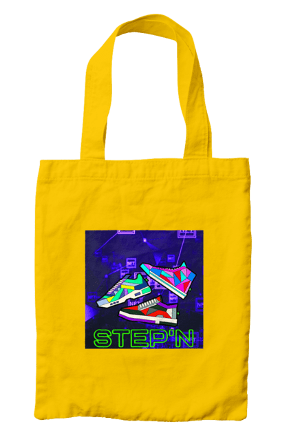 Bag with prints Step`n. Crypt, cryptocurrencies, nft, nft sneakers, solana, stepn, virtual crosses. 2070702