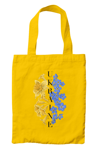 Сумка з принтом "Ukraine flower 2". Війна, війна в україні, герб україни, люблю україну, патріот, патрон, свобода, україна, я українець. 2070702