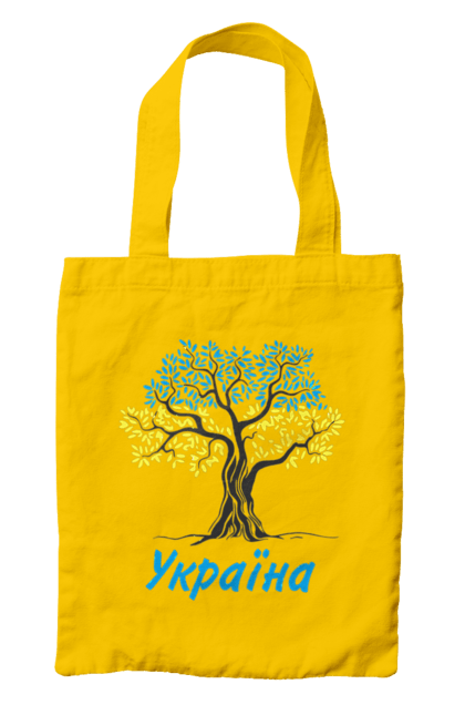 Сумка з принтом "Синьо жовте дерево Україна". Дерево україна, символ україни, синьо жовте дерево, україна, українська символіка. 2070702