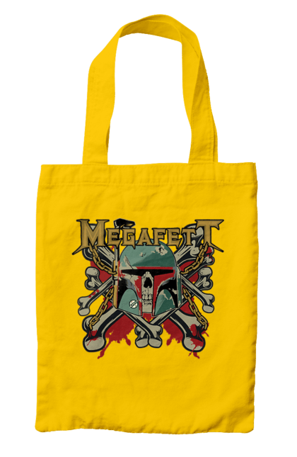 Bag with prints Megafett. Bob fett, boba fett, clone, head hunter, megadeth, megafett, star wars. 2070702