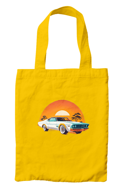 Сумка з принтом "Гарне авто на закаті". Авто, закат, солнце. 2070702