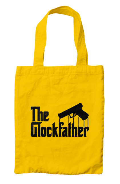 Bag with prints The Glockfather. Firearm, gangster, glock, glockfather, godfather reference, gun, pistol, weapon. 2070702