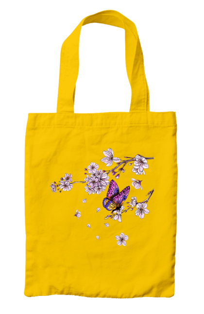 Сумка з принтом "Метелик І Сакура". Весна, дерево, метелик, сакура. 2070702