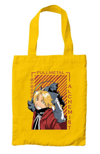 Bag with prints Fullmetal Alchemist. Adventures, alphonse elric, anime, edward elric, fullmetal alchemist, light novel, manga, steampunk. 2070702